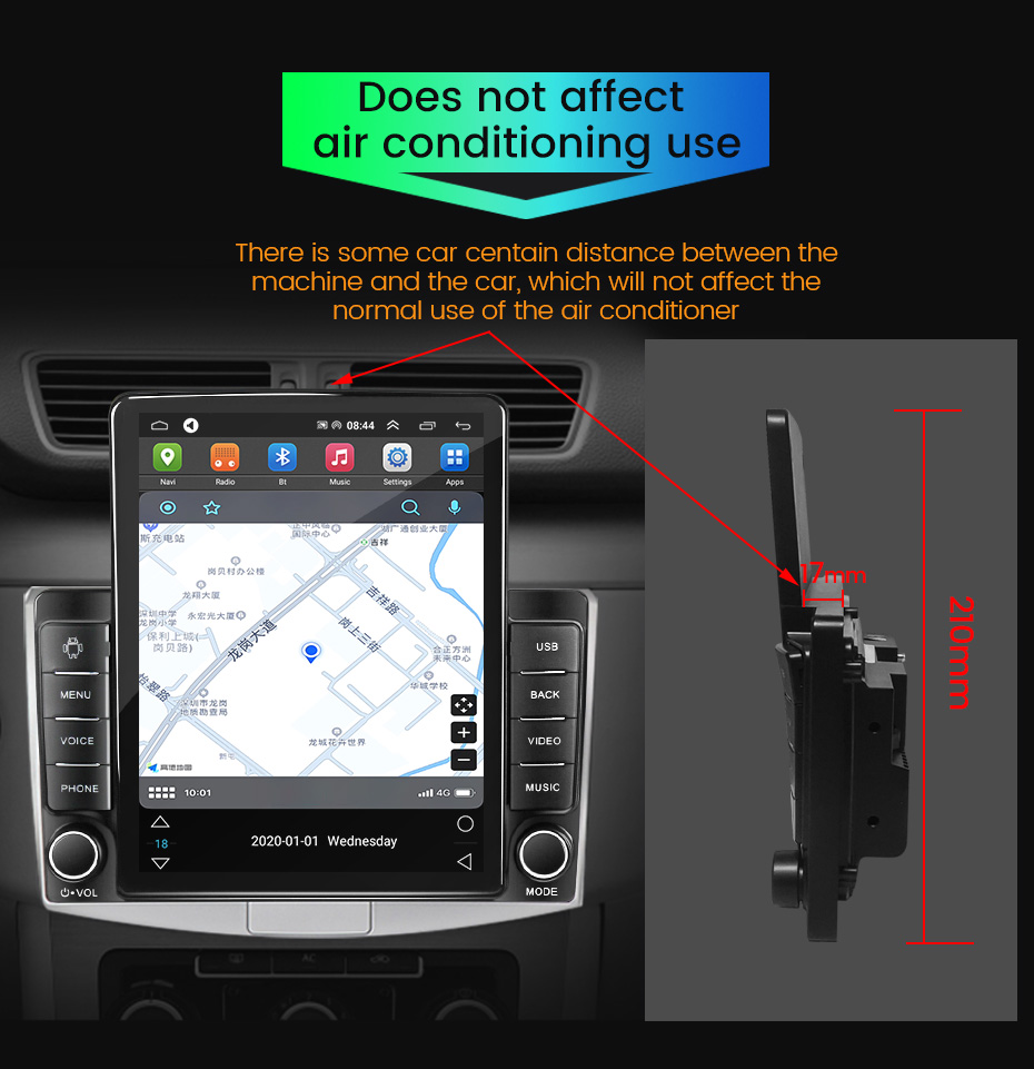 9.7" Tesla Type Car Radio for Hyundai AZERA 2006-2010 GPS Navigation RDS Multimedia Player