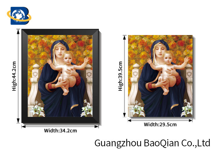 High Definition Lenticular Flip 3d Printing Picture Christian Holy Virgin Jesus Pattern