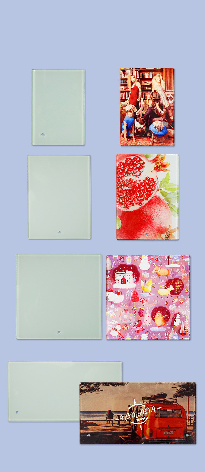 Blank Coated Sublimation Glass Photo Frame Sleek And Modern Design