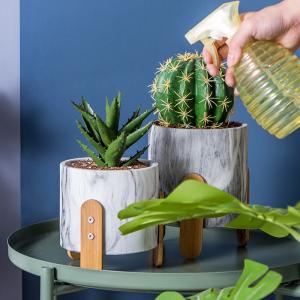 Quality Round Flower Pots Mini Plant Pots Cement Pot Planters Marble Succulents Pots Tabletop Flowerpots wholesale