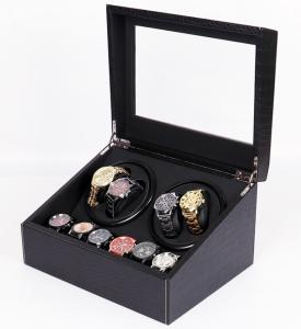 Quality Cardbaord PU Leather Watch Holder Box Embossed Debossed Logo wholesale