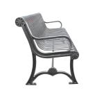 Outdoor Urban Metal Bench , Steel Patio Bench With Mild Steel Cast Iron Material