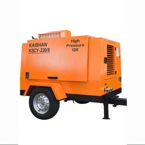 Quality Kaishan Kscy-220/8 55kw 75HP Diesel Driven Portable Screw Air Compressor wholesale