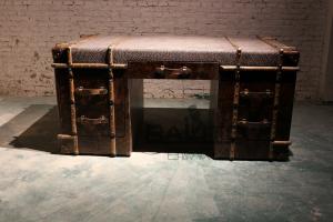 Quality classic old style antique fabric writing desk furniture wholesale
