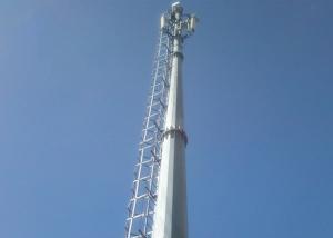 Quality Hot-dip Galvanizing 60m Monopole Telecommunication Tower , Monopole Antenna Tubular Steel Tower wholesale