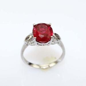 Quality Women Jewelry 925 Silver Ring with 8x10mm Ruby Cubic Zircon(R237) wholesale