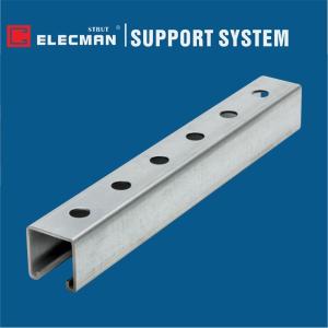 Quality 12 gauge Round Hole Slotted Strut C Channels Hot Dipped Galvanized Steel wholesale