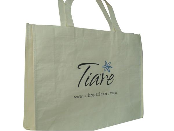 OEM White Tirar 100g Recycle Paper Shopping / Carrier Bag For Gift Packaging