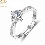 3A Cubic Zirconia Sterling Silver Custom Wedding Rings For Women
