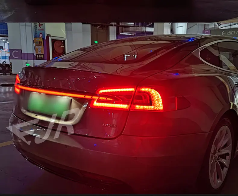 Through Taillight For Tesla Model S Upgrade Led Tail Light Assembly Rear Turn Brake Flowing Car Accessory Lamp Bar
