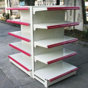 Quality Shop Gondola Supermarket Display Shelving Pegboard Metal Steel Shelf Rack For Retail wholesale