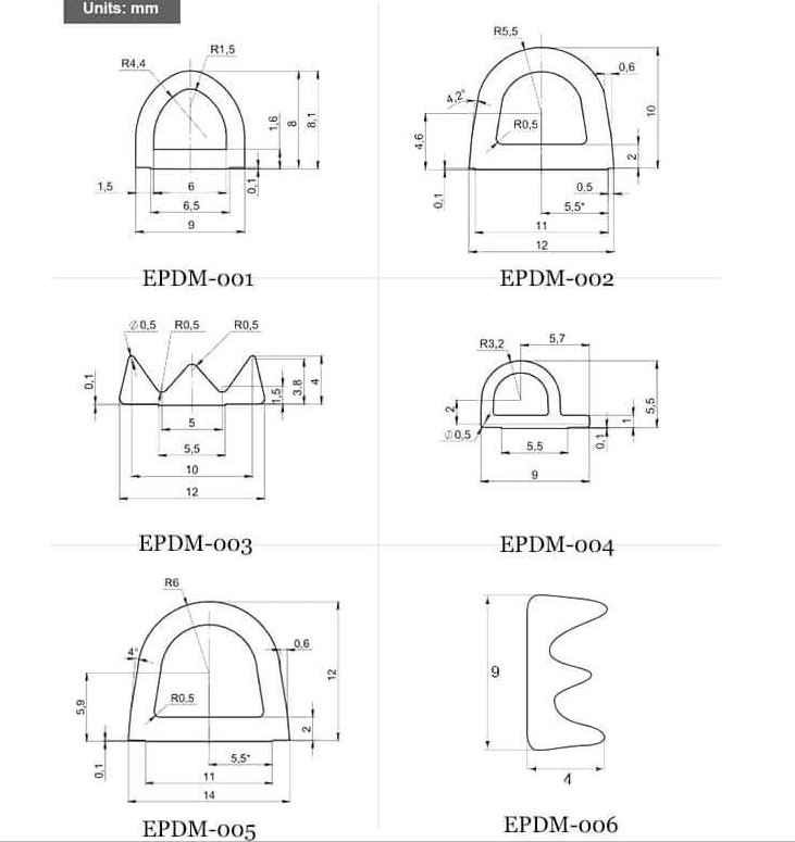 Self-adhesive EPDM Rubber Foam Seal Strip for Door and Window Sealing Gap 1-20mm