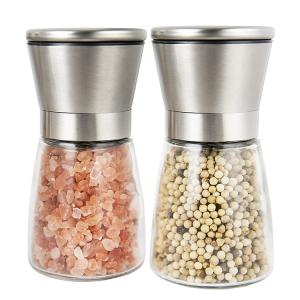 Quality Stainless Steel 132mm 235g 170ml Glass Salt Bottle wholesale