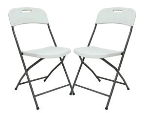Quality Outdoor White Plastic Metal Folding Chairs For Events Garden Party Chairs wholesale