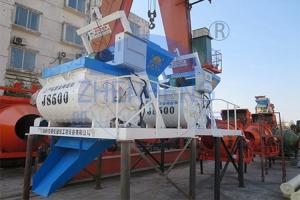 Quality 18.5 Kw Js500 Manual Cement Mixer, Short Cycle Time Commercial Cement Mixer wholesale