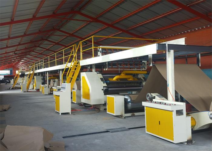Steam Heating Corrugated Box Making Plant 3 Ply / 5 Ply / 7 Ply Customized Paper Width