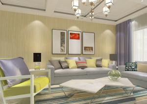 Quality Non - woven Contemporary Wall Coverings with Cross Stripes Pattern for Living Room wholesale