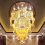 Polygon Glass Hotel Lobby Chandelier