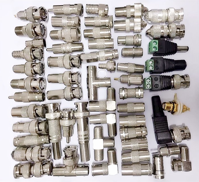 CCTV Camera BNC Connector For Cctv Golden Plated Easy Installation