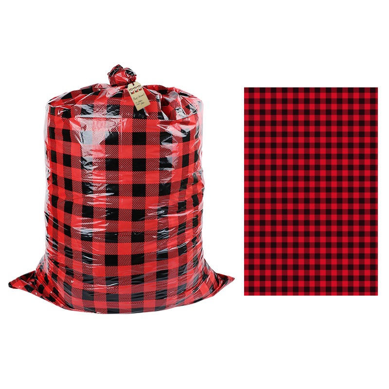 Waterproof LDPE Plastic Drawstring Gift Bag For Christmas