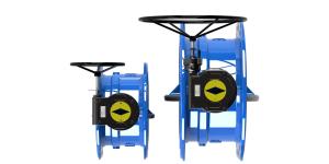 Quality Ductile Iron Arch Shape Double Eccentric Butterfly Valve With Ribs Wormgear wholesale
