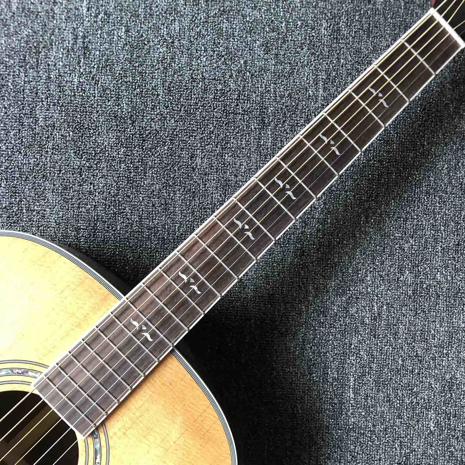 Custom 43" Solid Cedar Wood Rosewood Fingerboard T814 Acoustic Guitar