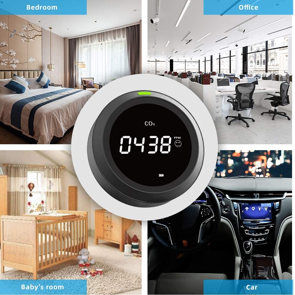 Carbon Dioxide Monitor , Indoor CO2 Monitor With USB Charge