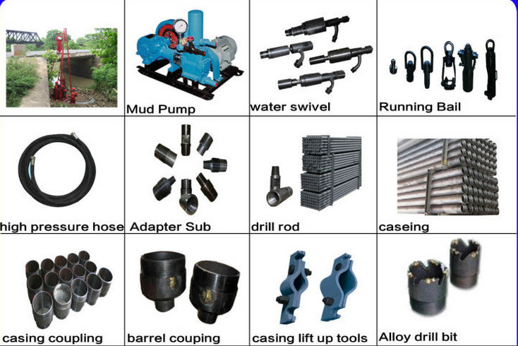 150 Meters Drilling Capacity Soil Testing Drilling Rig Machine XY -1 A For Water Well Borehole