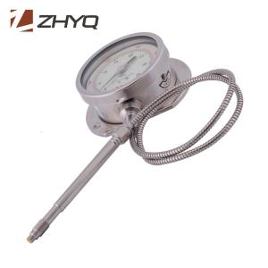 Quality Flexible Stem Melt Pressure Gauge , Steam High Temp Pressure Gauge wholesale