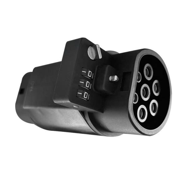 GBT to Type2 Adapter Black 22Kw 3Phase Converter for Electric Cars within