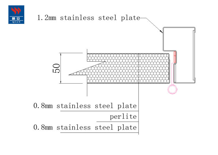 Stainless Steel Fire Rated Double Swing Door Reinforced Security Door