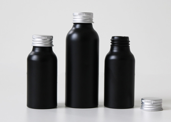 Black Aluminum 100ml Custom Cosmetic Bottles For Hair Wax Lotion