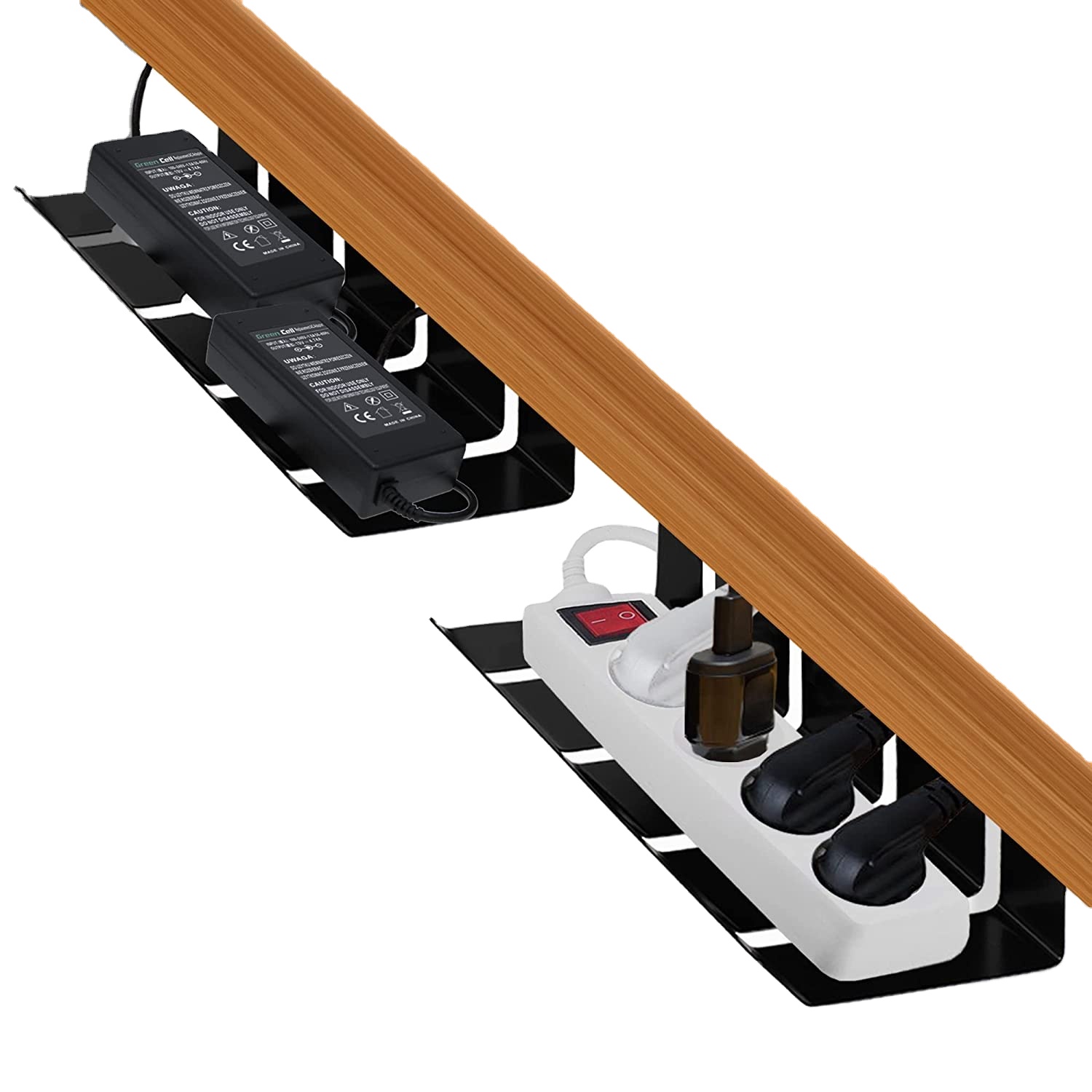 Office Under Desk Cable Management Organizer 1mm Thickness Customized Logo Acceptable