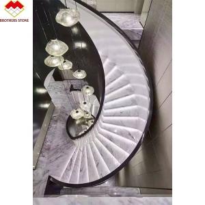Quality Natural White Marble Staircase Stone Marble Non Slip Steps For Stairs And Risers wholesale