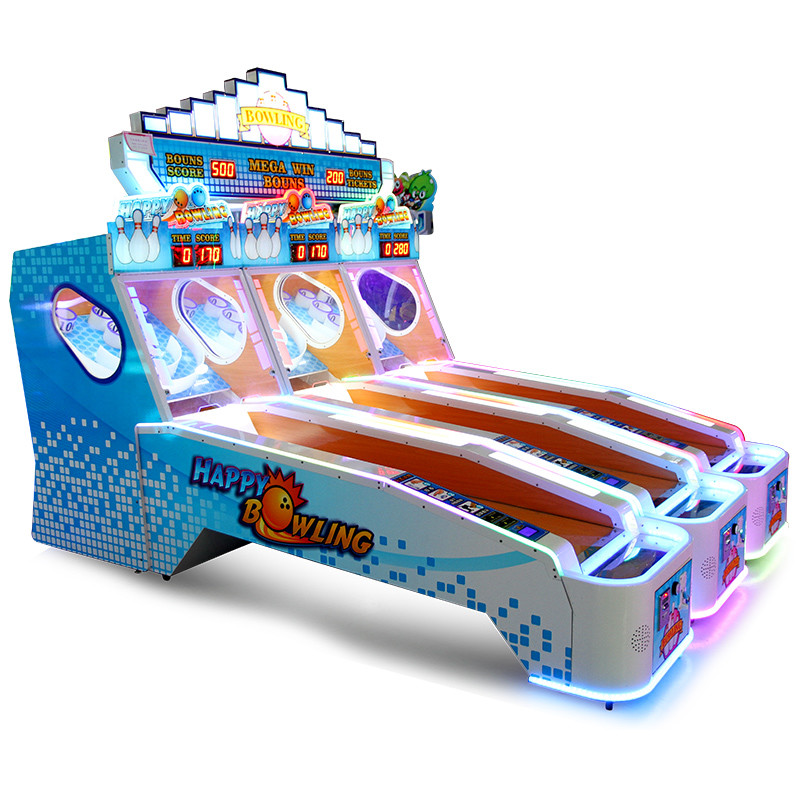 Happy Bowling Ticket Redemption Machines Coin Operated Sports Game For 3 Players
