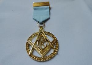 Quality Short Ribbon Iron / Brass / Zinc Alloy Die Casting Die Cast Medals with High 3D and High Polishing wholesale