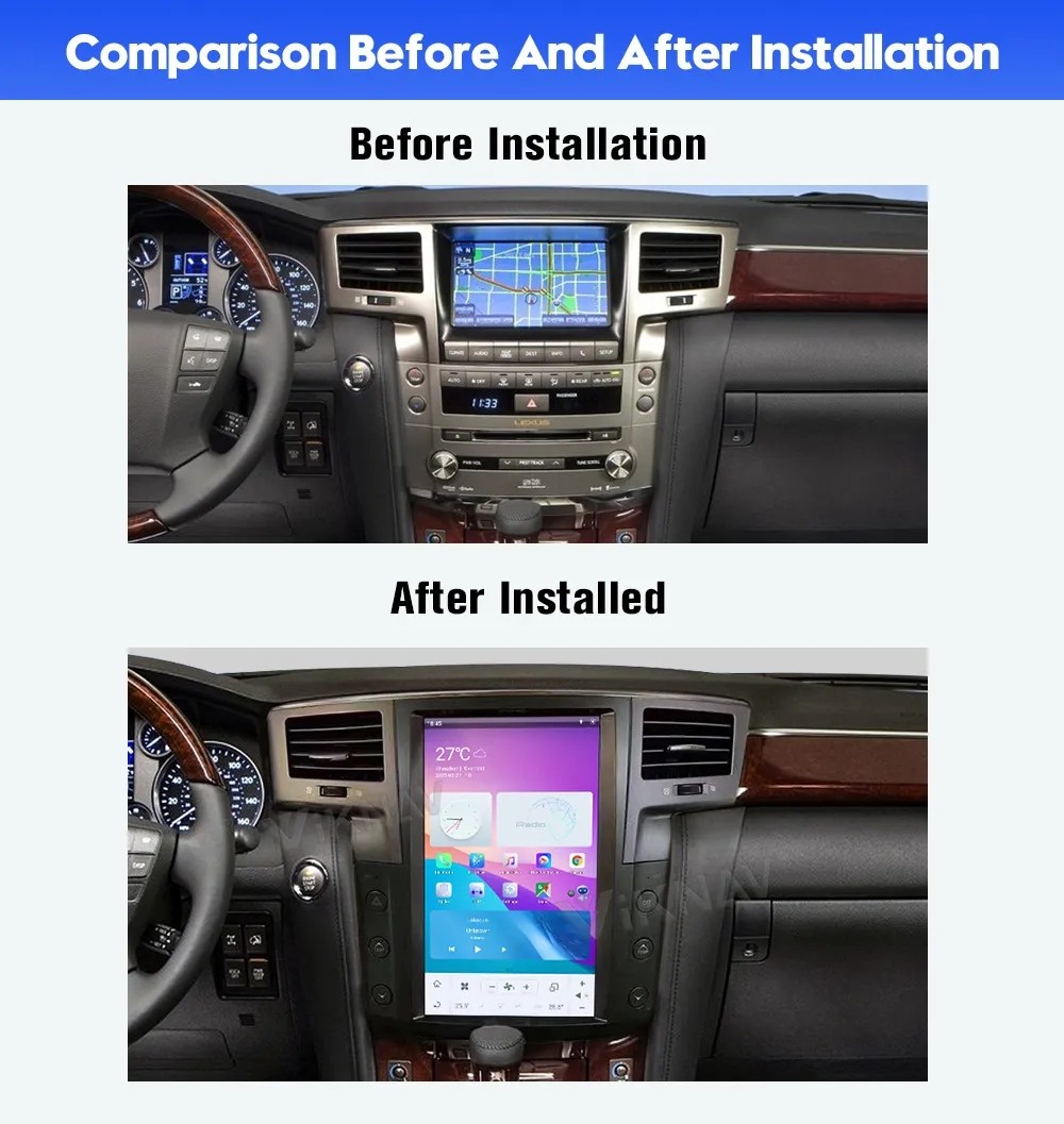 Hd 13.6 Inch Android Car Head Unit For 2007-2015 Lexus Lx570