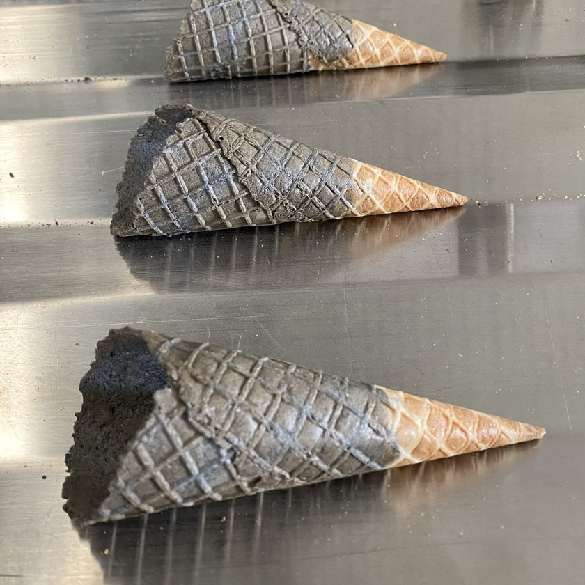 3.37kw 6kg/h Natural Side Ice Cream Cone Baking Machine