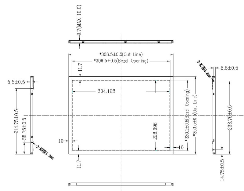 BOE Industrial Grade 15 Inch PCAP TFT Display LVDS Sunlight Readable LCD Display 1500Nits