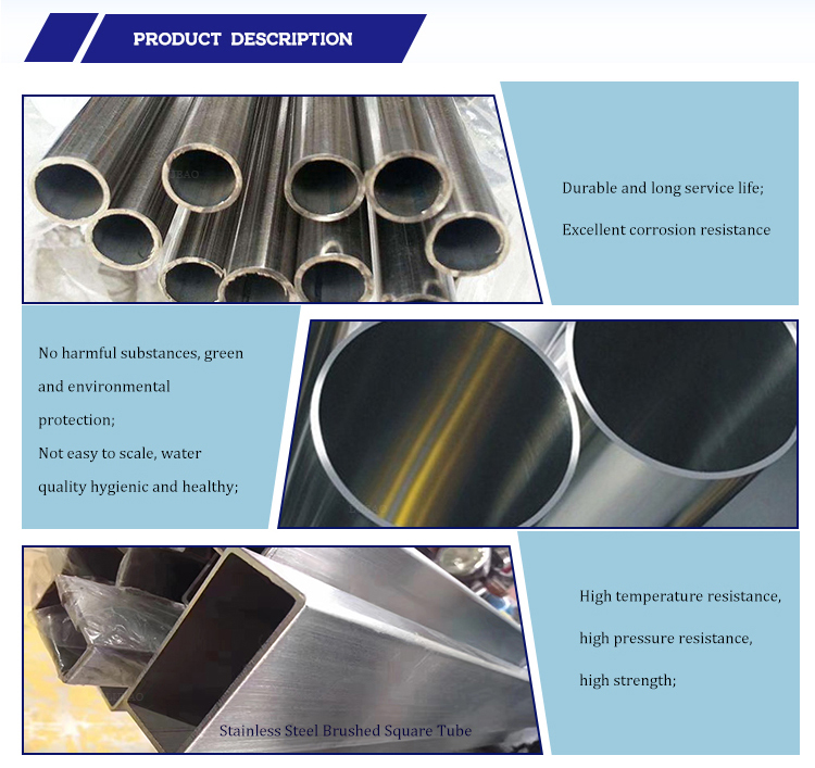 Grade 200/300/400 series 301 304 316 410 BA 2B 8K stainless steel pipe with actual weight invoicing
