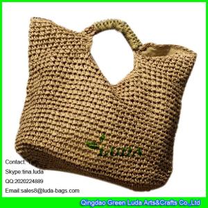 Quality LUDA large women crochet shopper bag fashion hobo straw paper straw tote bag wholesale