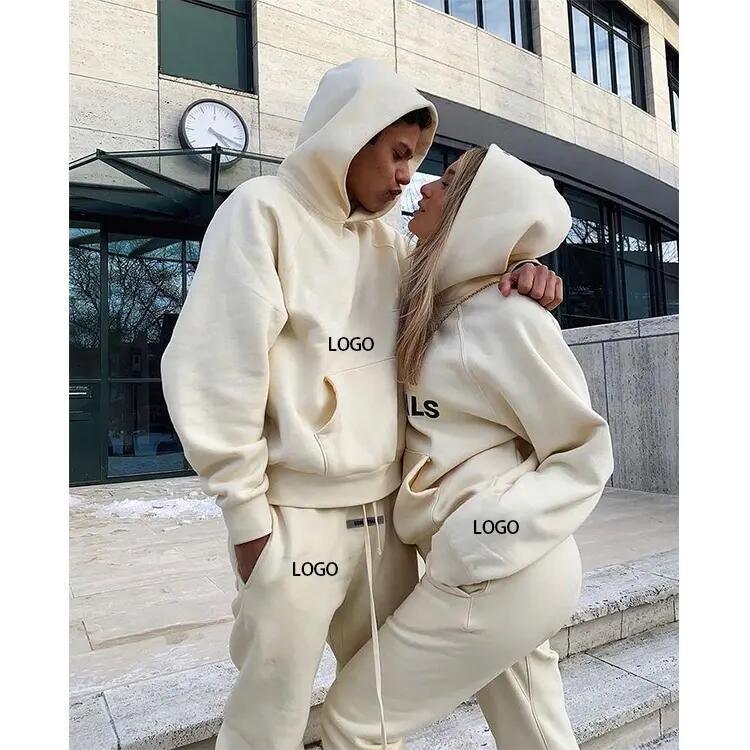 Men&prime;s Hoodies OEM Customized Graphic Plus Size Women&prime;s Oversize Blank Hoodies Set