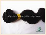 Hand tied weaviing Brazilian virgin remy hair,body wave hair extension no shed