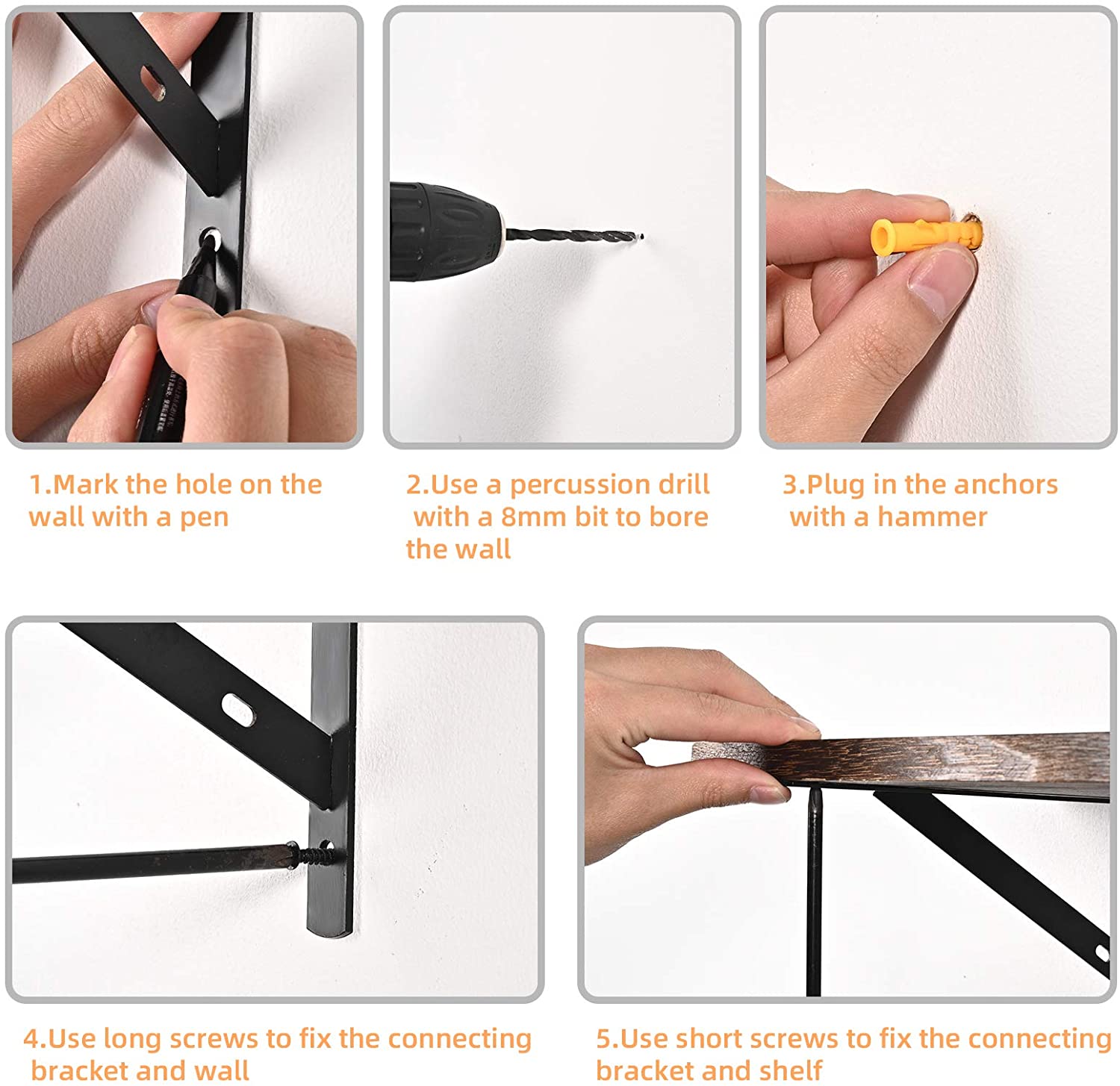 Home Decoration Right Angle Wall Mount Shelf Support Bracket Heavy Duty Shelf Bracket