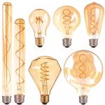 110v 220v Spiral Vintage Retro Lamp T185 G80 Ascher E26 Decorative Bulb