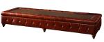 Top Red Genuine Leather TV Stand 2.4M Length Solid Structure For Hotel / Home