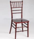 Quality Dark Mahogany Color Solid Wood Chiavari Wedding Hotel Bar Chair wholesale