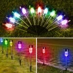 10 Pack Solar Lights Outdoor, Solar Powered Pathway Landscape Light Garden