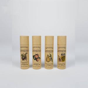 Quality Round Tube Tea Cans Printed Gift Boxes / Brown Cylinder Kraft Paper Box wholesale