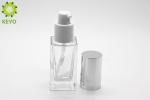 Square Clear Glass Foundation Bottle 30 Ml